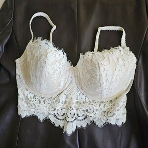 Victoria's Secret Lace Bustier in Cream